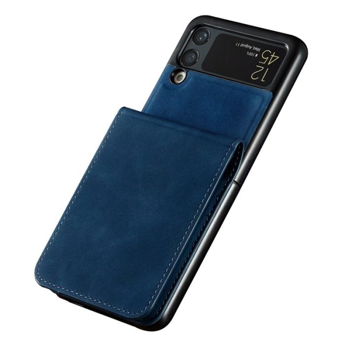 FORWENW - FORWENW Samsung Galaxy Z Flip3 Fodral PU Läder - Blå