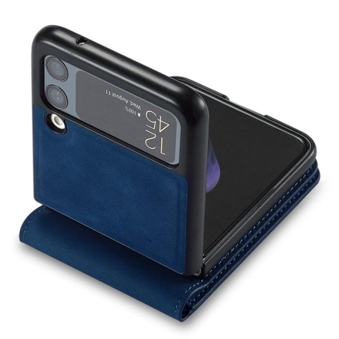 FORWENW - FORWENW Samsung Galaxy Z Flip3 Fodral PU Läder - Blå