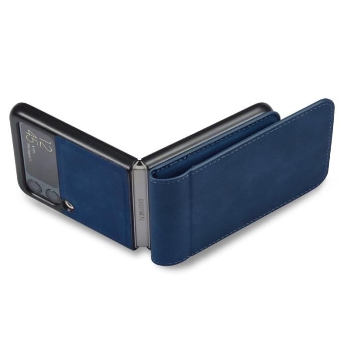 FORWENW - FORWENW Samsung Galaxy Z Flip3 Fodral PU Läder - Blå