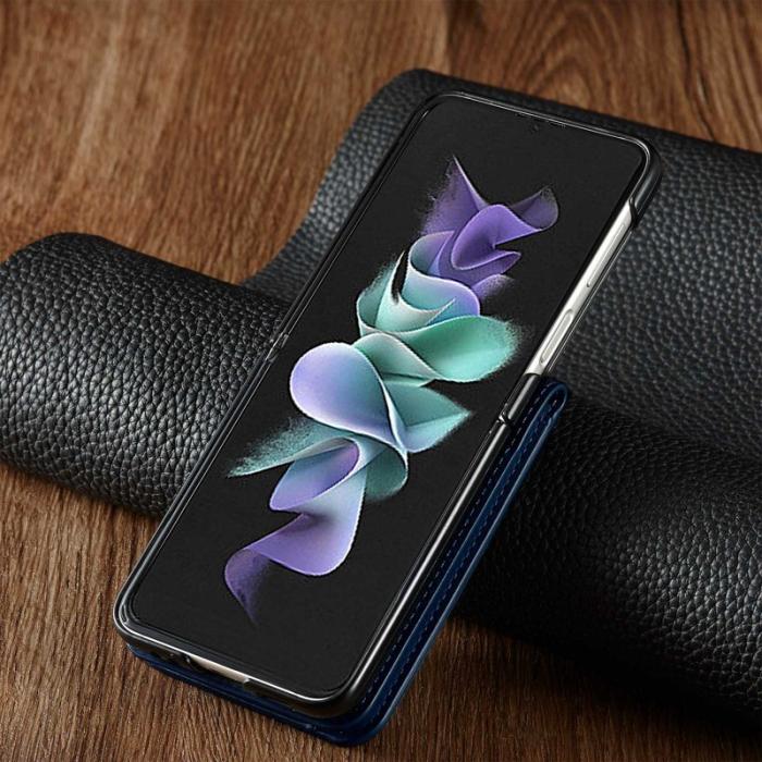 FORWENW - FORWENW Samsung Galaxy Z Flip3 Fodral PU Läder - Blå