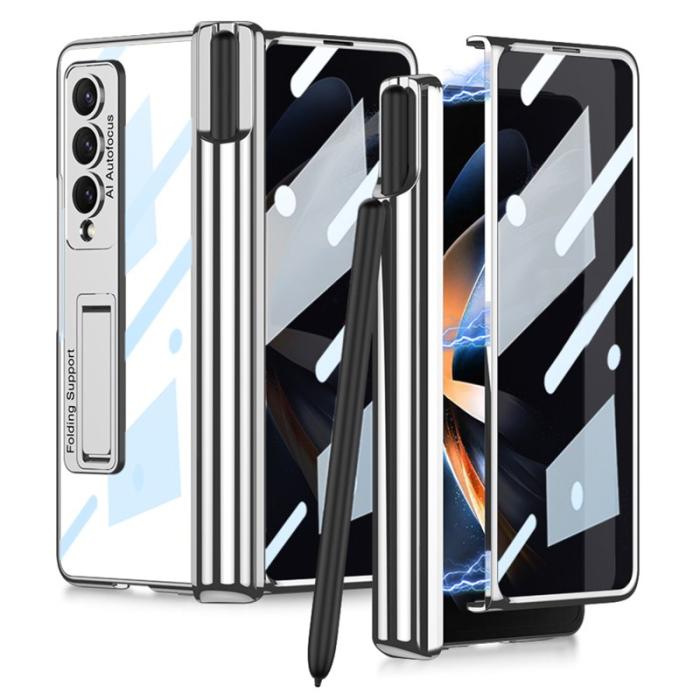 GKK - GKK Anti-Spy Slim Fodral för Samsung Galaxy Z Fold4 - Grå