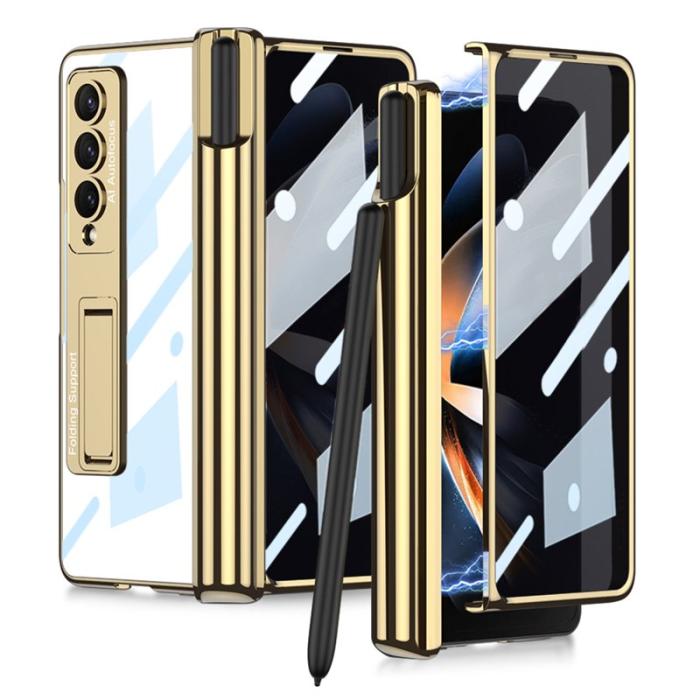 GKK - GKK Anti-Spy Slim Fodral för Samsung Galaxy Z Fold4 - Guld