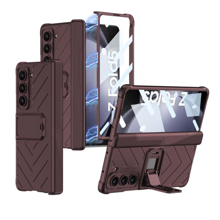 GKK - GKK Armor Fodral för Samsung Galaxy Z Fold5 - Hård PC - Vinröd