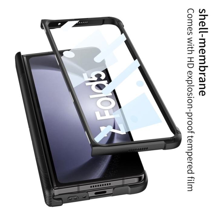 GKK - GKK Armor Fodral för Samsung Galaxy Z Fold5 - Hård PC - Vinröd