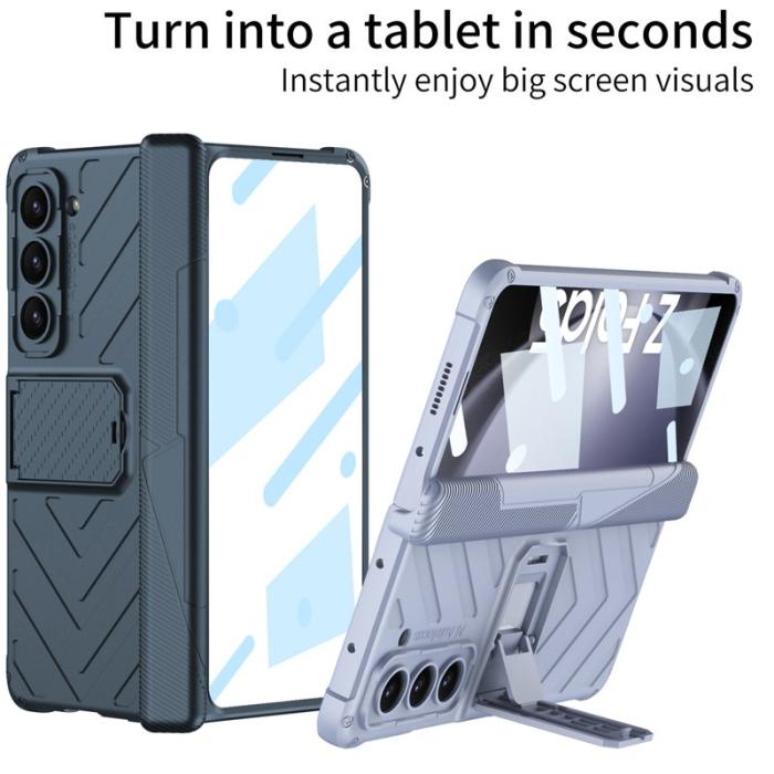 GKK - GKK Armor Fodral för Samsung Galaxy Z Fold5 - Hård PC - Vinröd