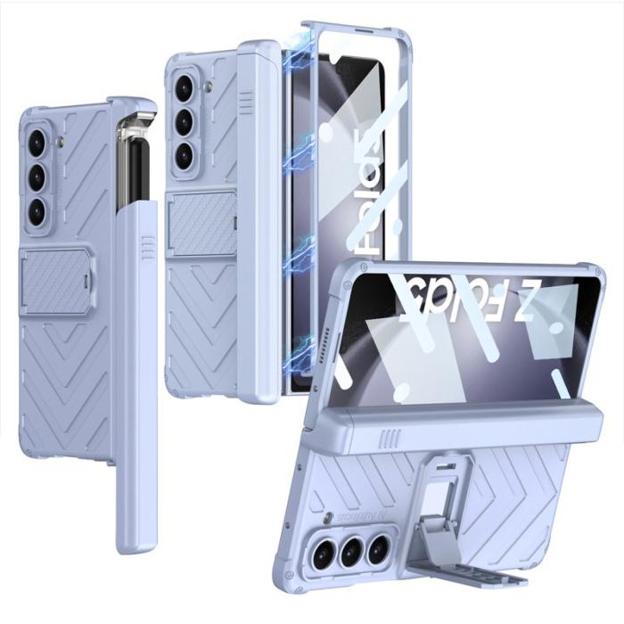 GKK - GKK Armor Kickstand Fodral för Samsung Galaxy Z Fold5 - Baby Blue