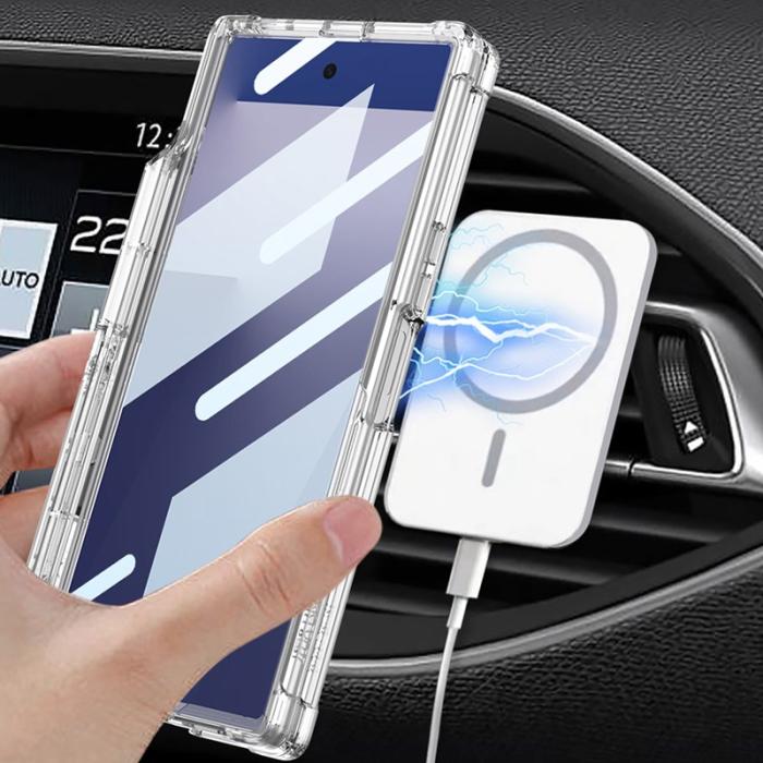 GKK - GKK för Samsung Galaxy Z Fold7 Fodral Äkta läder - Svart