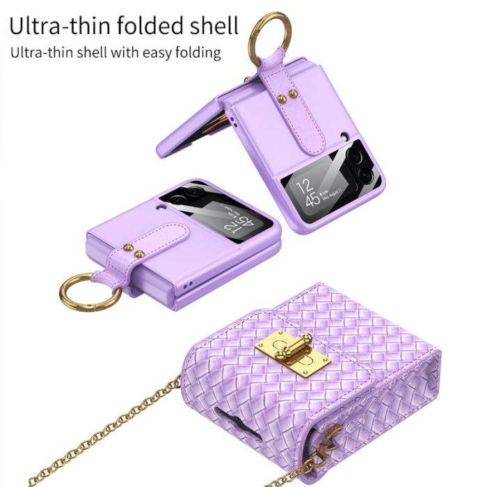 GKK - GKK Fodral Bag för Samsung Galaxy Z Flip5 - Äkta läder - Grön