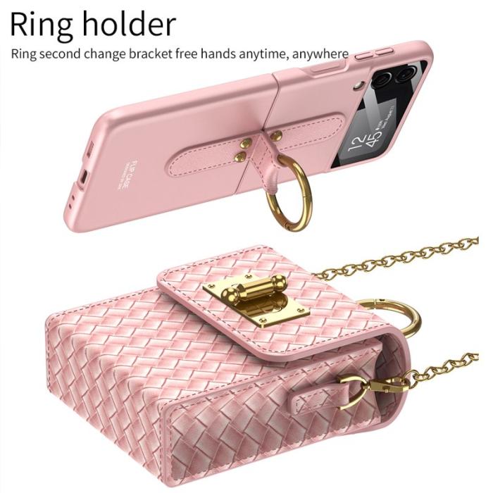 GKK - GKK Fodral för Samsung Galaxy Z Flip5 - Äkta läder - Svart