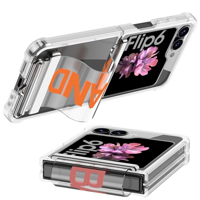 GKK - GKK Fodral för Samsung Galaxy Z Flip7 FE 5G - Transparent Röd