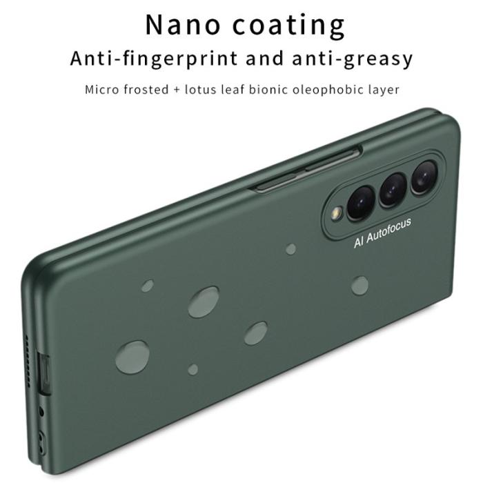 GKK - GKK Fodral för Samsung Galaxy Z Fold3 5G - Hård PC - Svart