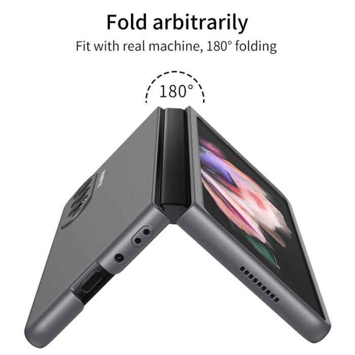 GKK - GKK Fodral för Samsung Galaxy Z Fold3 5G - Hård PC - Svart