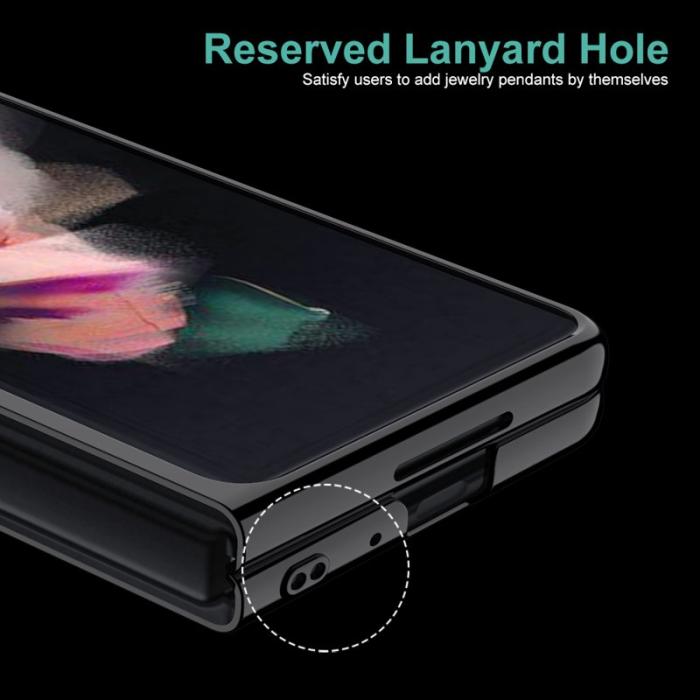 GKK - GKK Fodral för Samsung Galaxy Z Fold3 5G - PC - Äkta läder - Midnight Green