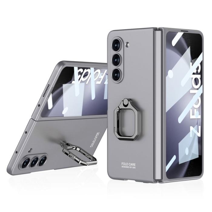 GKK - GKK Fodral för Samsung Galaxy Z Fold5 5G - Hård PC - Grå
