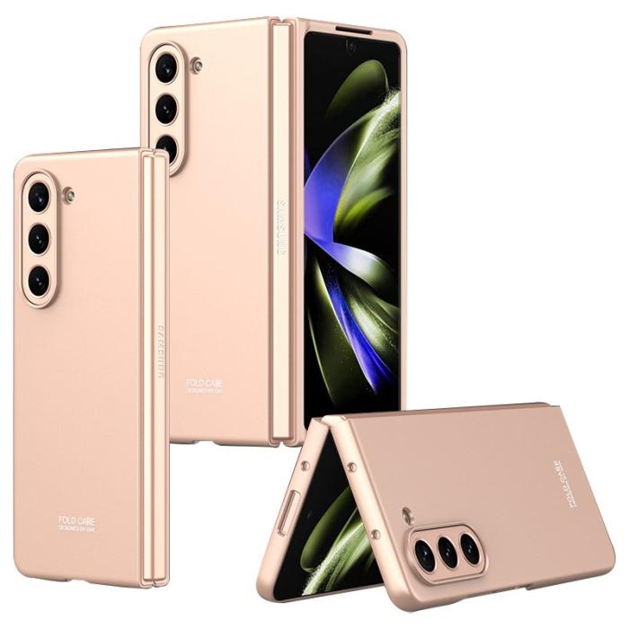 GKK - GKK Fodral för Samsung Galaxy Z Fold5 5G - Hård PC - Rose Gold