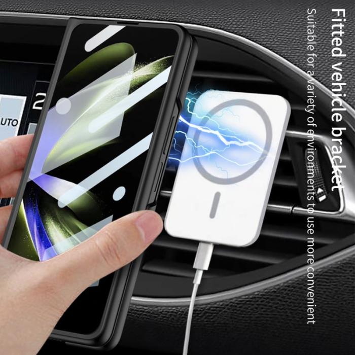 GKK - GKK Fodral för Samsung Galaxy Z Fold5 Slim - Hård PC - Vinröd