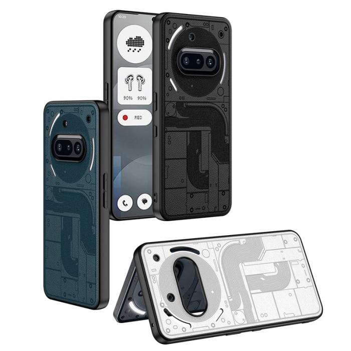 GKK - GKK For Nothing Phone (3a) Fodral Skin-Touch PU + TPU - Svart