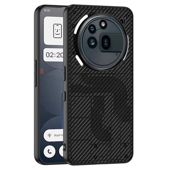 GKK - GKK For Nothing Phone (3a) Pro Fodral - PU + TPU + PC - Kolfiber