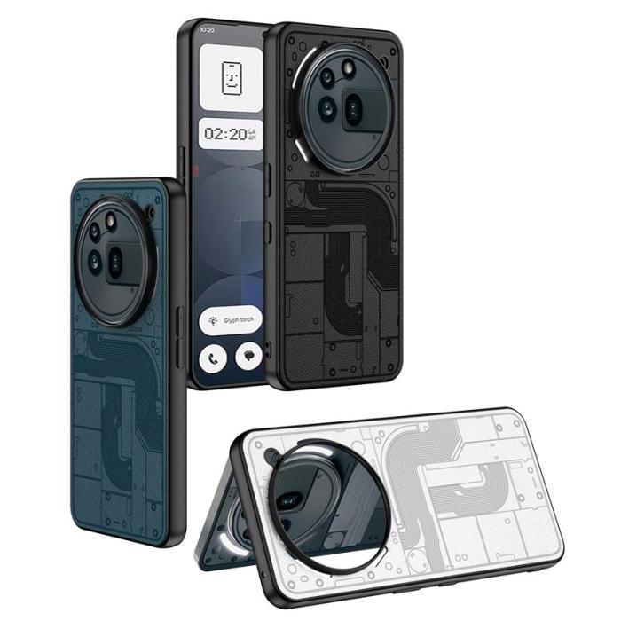 GKK - GKK For Nothing Phone (3a) Pro Fodral - PU + TPU + PC - Kolfiber