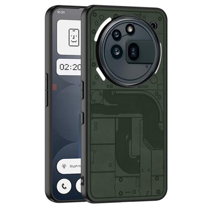 GKK - GKK For Nothing Phone (3a) Pro Fodral Skin-Touch PU - Grön