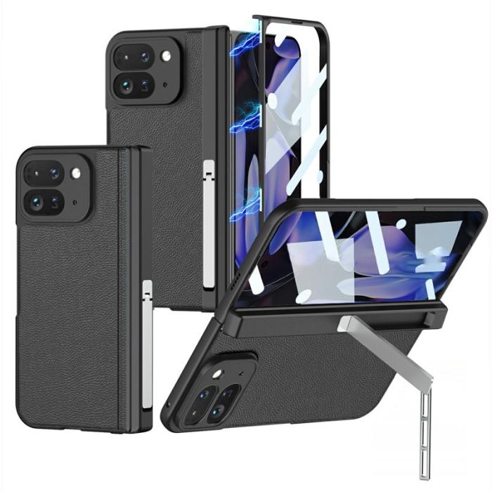 GKK - GKK Google Pixel 10 Pro Fodral - Magnetisk - Äkta läder - Svart