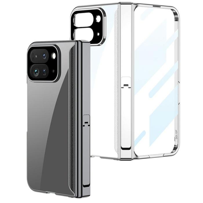 GKK - GKK Google Pixel 10 Pro Fold Fodral - Klar PC med Tempererat Glas - Svart