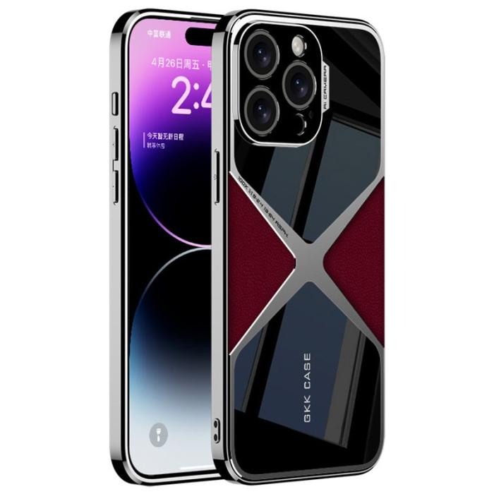 GKK - GKK iPhone 14 Pro Fodral Äkta läder - Röd