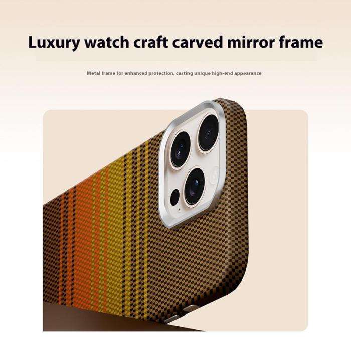 GKK - GKK iPhone 16 Pro Fodral - Hård PC - MagSafe - Sunrise Gold