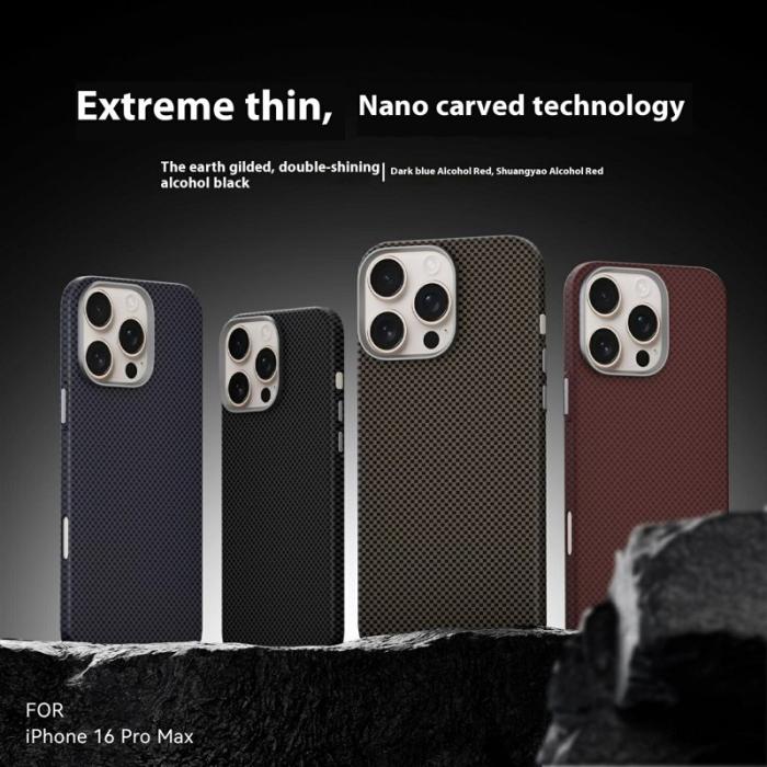 GKK - GKK iPhone 16 Pro Fodral MagSafe PC + TPU Ultra Tun - Röd