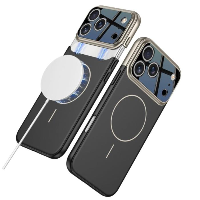 GKK - GKK iPhone 17 Pro Fodral Detachable Kamera Ram Kontrast PC - Grå / Svart