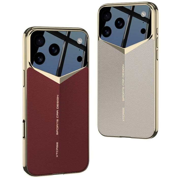 GKK - GKK iPhone 17 Pro Fodral Matte Läderbelagd PC - Svart