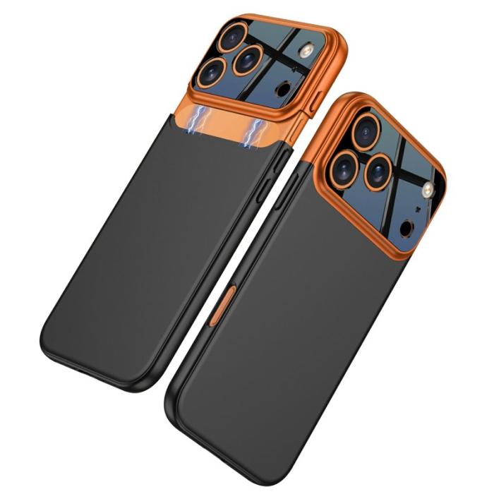GKK - GKK iPhone 17 Pro Max Fodral Detachable Kamera Ram - Orange / Svart