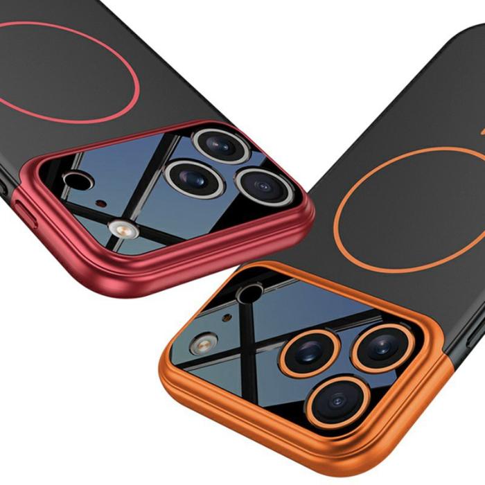 GKK - GKK iPhone 17 Pro Max Fodral Detachable Kamera Ram - Röd / Svart