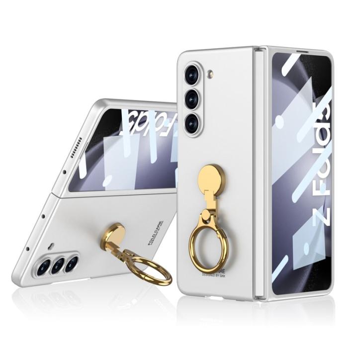 GKK - GKK Kickstand Fodral för Samsung Galaxy Z Fold5 - Ultra Tun - Silver
