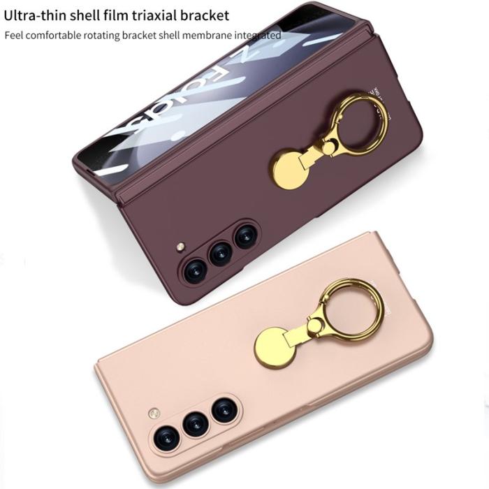 GKK - GKK Kickstand PC Fodral för Samsung Galaxy Z Fold5 - Vinröd