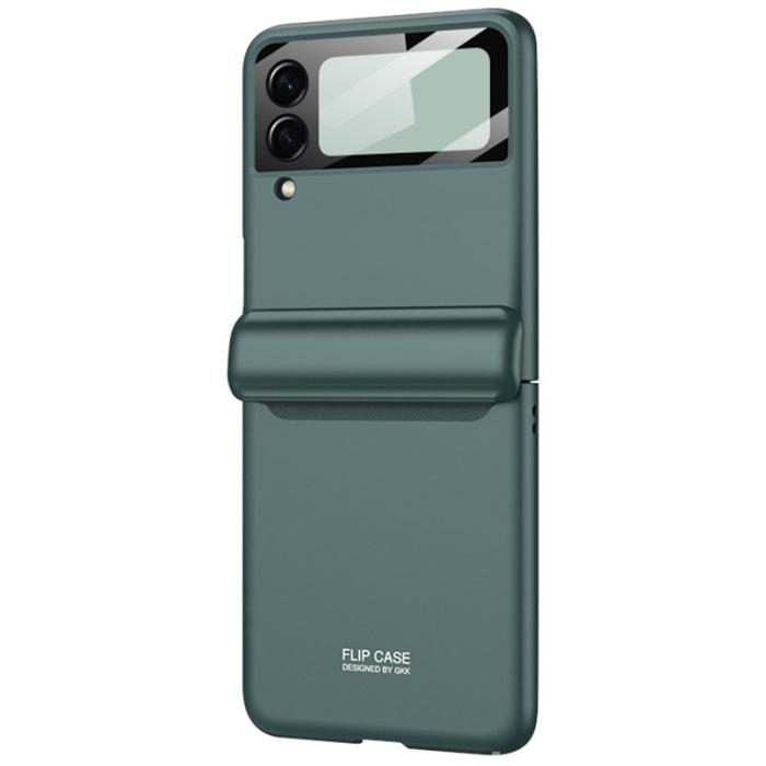 GKK - GKK Samsung Galaxy Z Flip3 Fodral - Äkta läder - Midnight Green