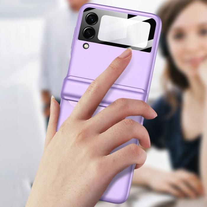 GKK - GKK Magnetic Absorption Hinge Fodral för Samsung Galaxy Z Flip3 - Hård PC - Lila