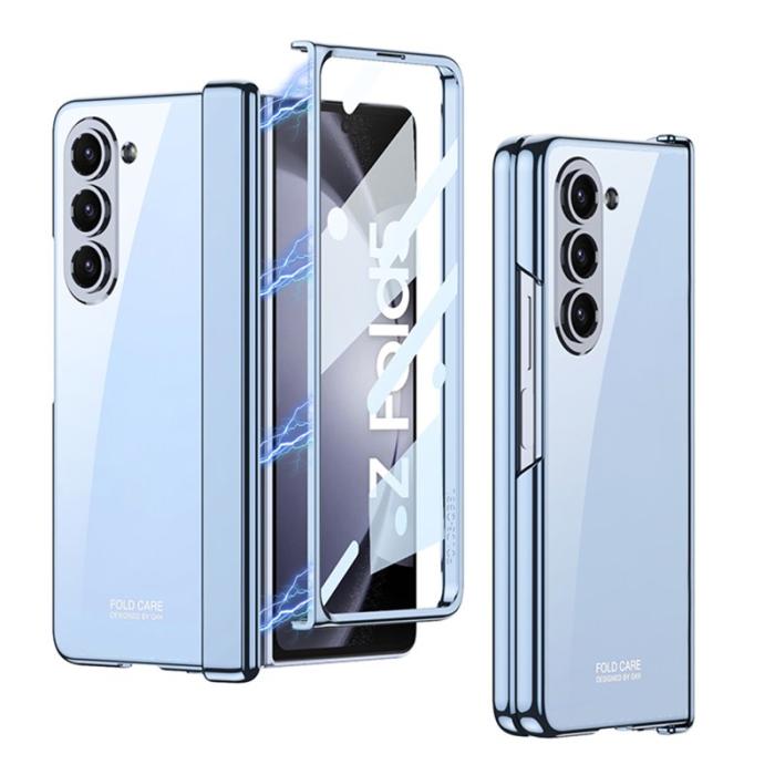 GKK - GKK Magnetic Hinge Fodral för Samsung Galaxy Z Fold5 - Blå