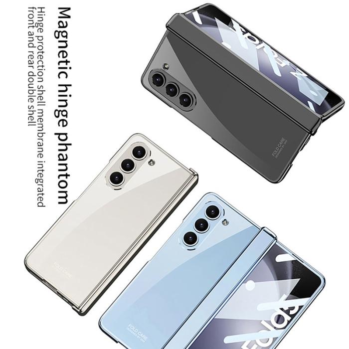 GKK - GKK Magnetic Hinge Fodral för Samsung Galaxy Z Fold5 - Blå