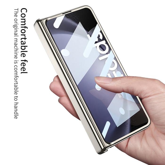 GKK - GKK Magnetic Hinge Hard PC Fodral för Samsung Galaxy Z Fold5 - Vit