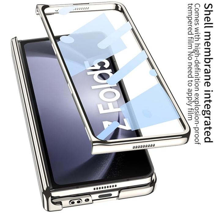 GKK - GKK Magnetic Hinge Hard PC Fodral för Samsung Galaxy Z Fold5 - Vit