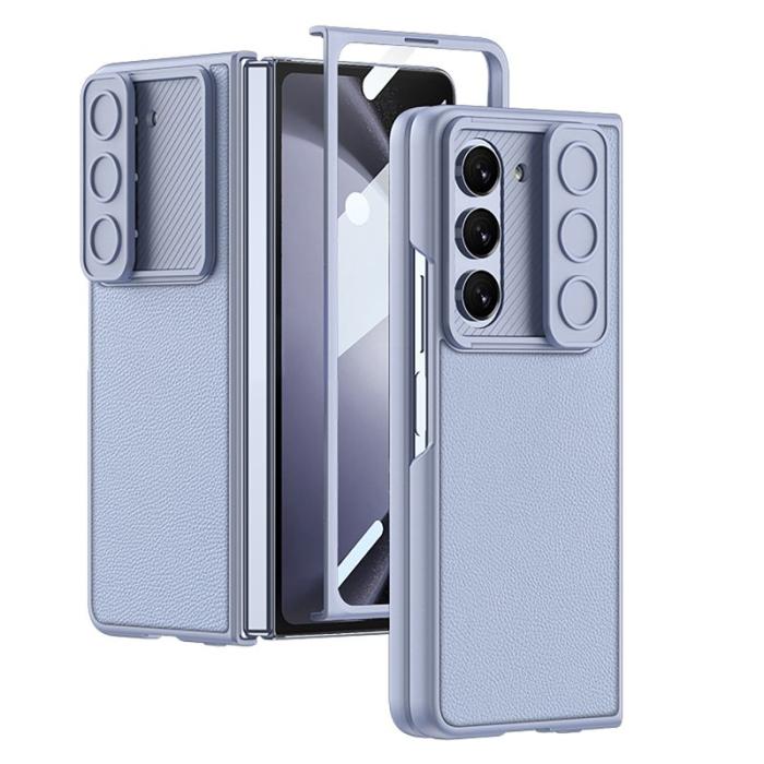 GKK - GKK Protective Fodral för Samsung Galaxy Z Fold5 - Hård PC+PU - Blå