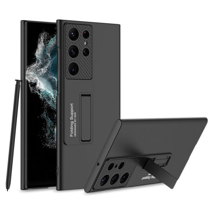 GKK - GKK Samsung Galaxy S22 Ultra Fodral Äkta kolfiber - Svart