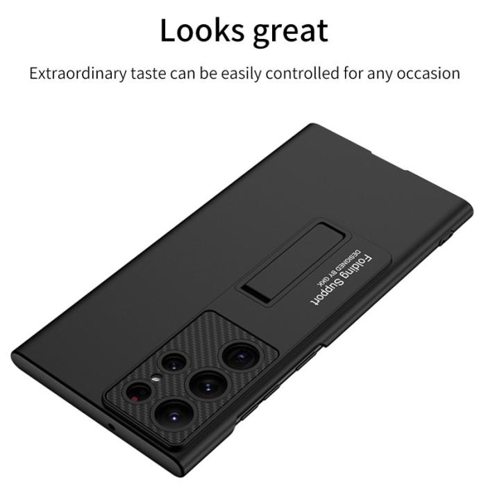 GKK - GKK Samsung Galaxy S22 Ultra Fodral Äkta kolfiber - Svart