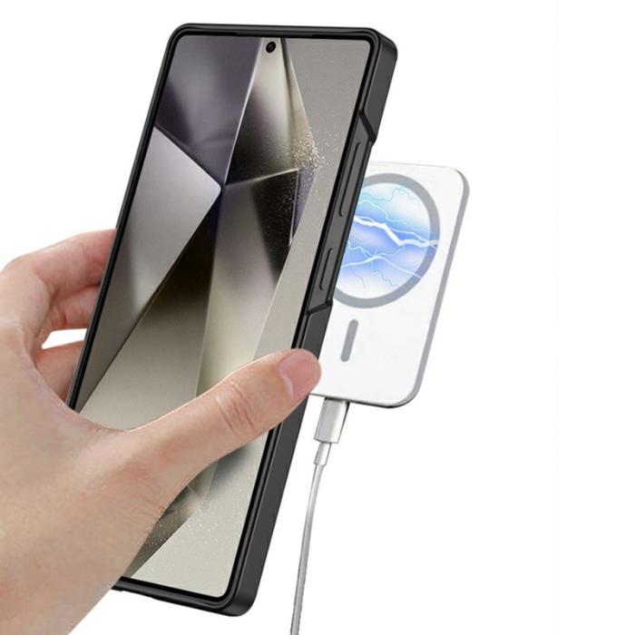 GKK - GKK Samsung Galaxy S23 Ultra Fodral Äkta läder - Brun