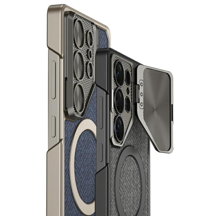 GKK - GKK Samsung Galaxy S23 Ultra Fodral Äkta läder - Brun