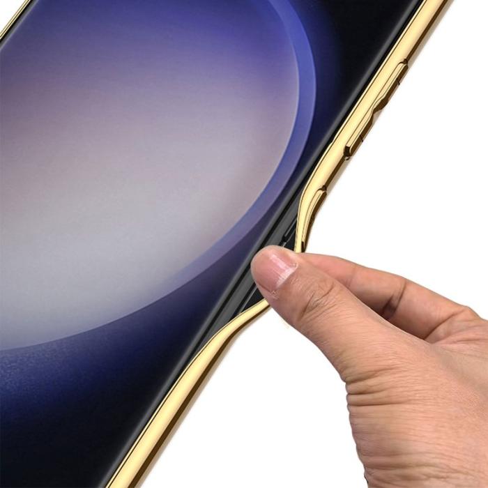 GKK - GKK Samsung Galaxy S23 Ultra Fodral - Äkta läder - Lila