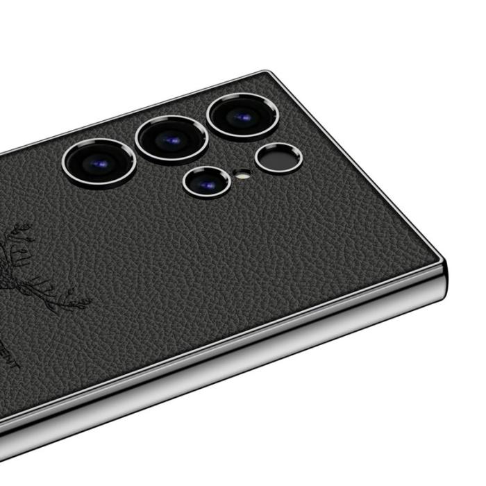 GKK - GKK Samsung Galaxy S23 Ultra Fodral Äkta läder - Orange