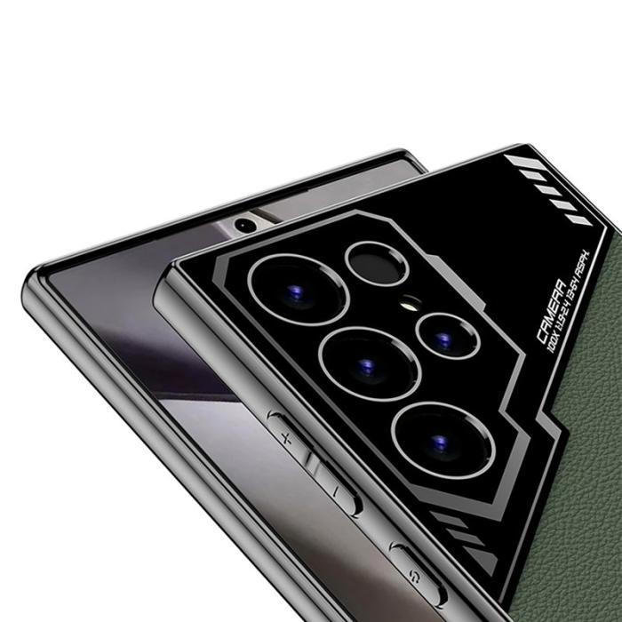 GKK - GKK Samsung Galaxy S23 Ultra Fodral Äkta läder - Titanium Grey