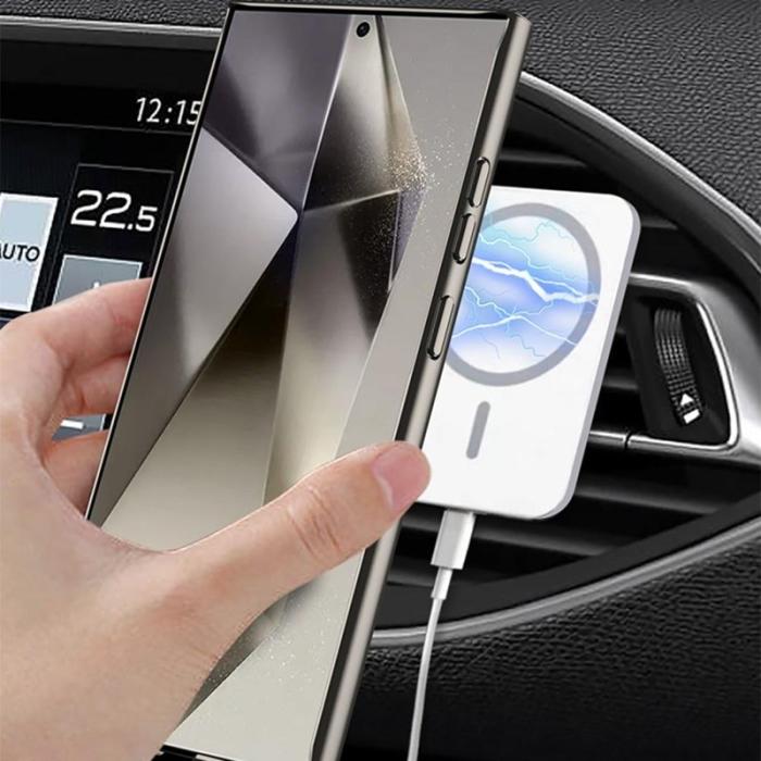 GKK - GKK Samsung Galaxy S23 Ultra Fodral - PC + TPU + Tyg - Brun